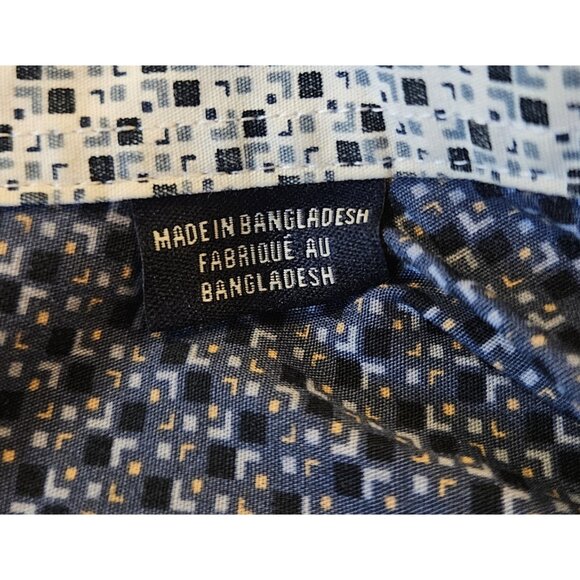 Ben Sherman Shirt Blue Pattern Print Button Down Collar Long Sleeve Medium - Picture 10 of 10